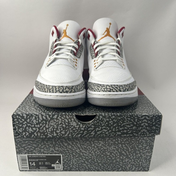Nike Shoes Air Jordan 3 Retro “Cardinal Red” 2024 - Picture 2 of 8